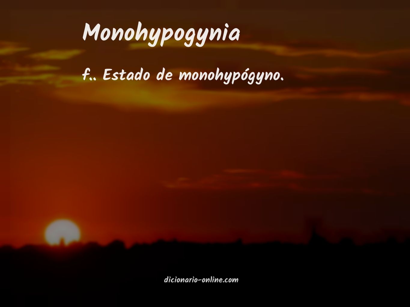 Significado de monohypogynia