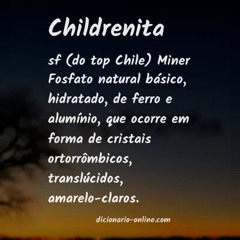 Significado de childrenita