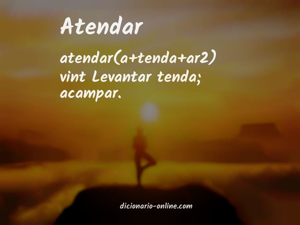 Significado de atendar