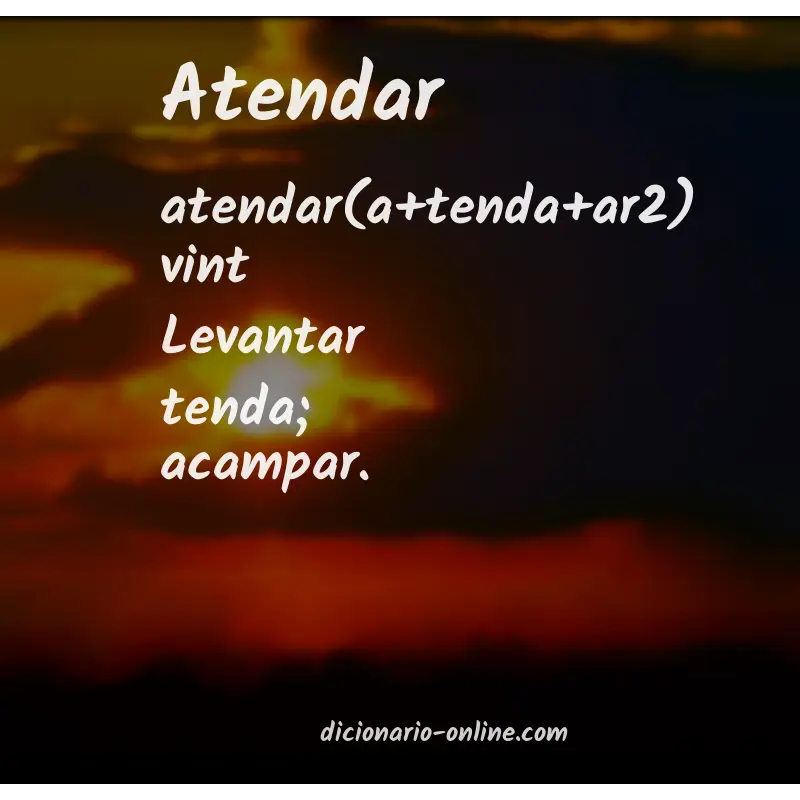 Significado de atendar