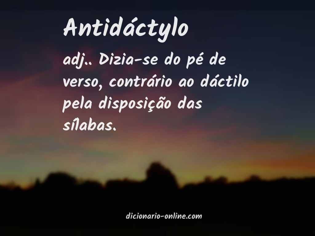 Significado de antidáctylo