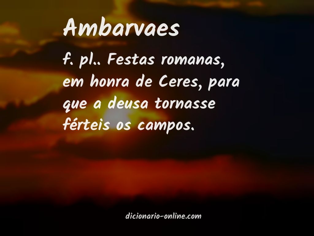 Significado de ambarvaes