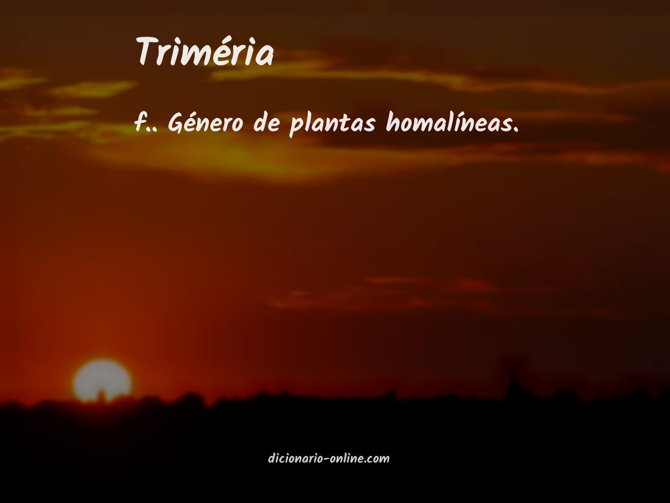 Significado de triméria