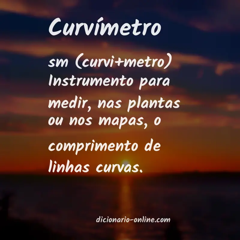 Significado de curvímetro