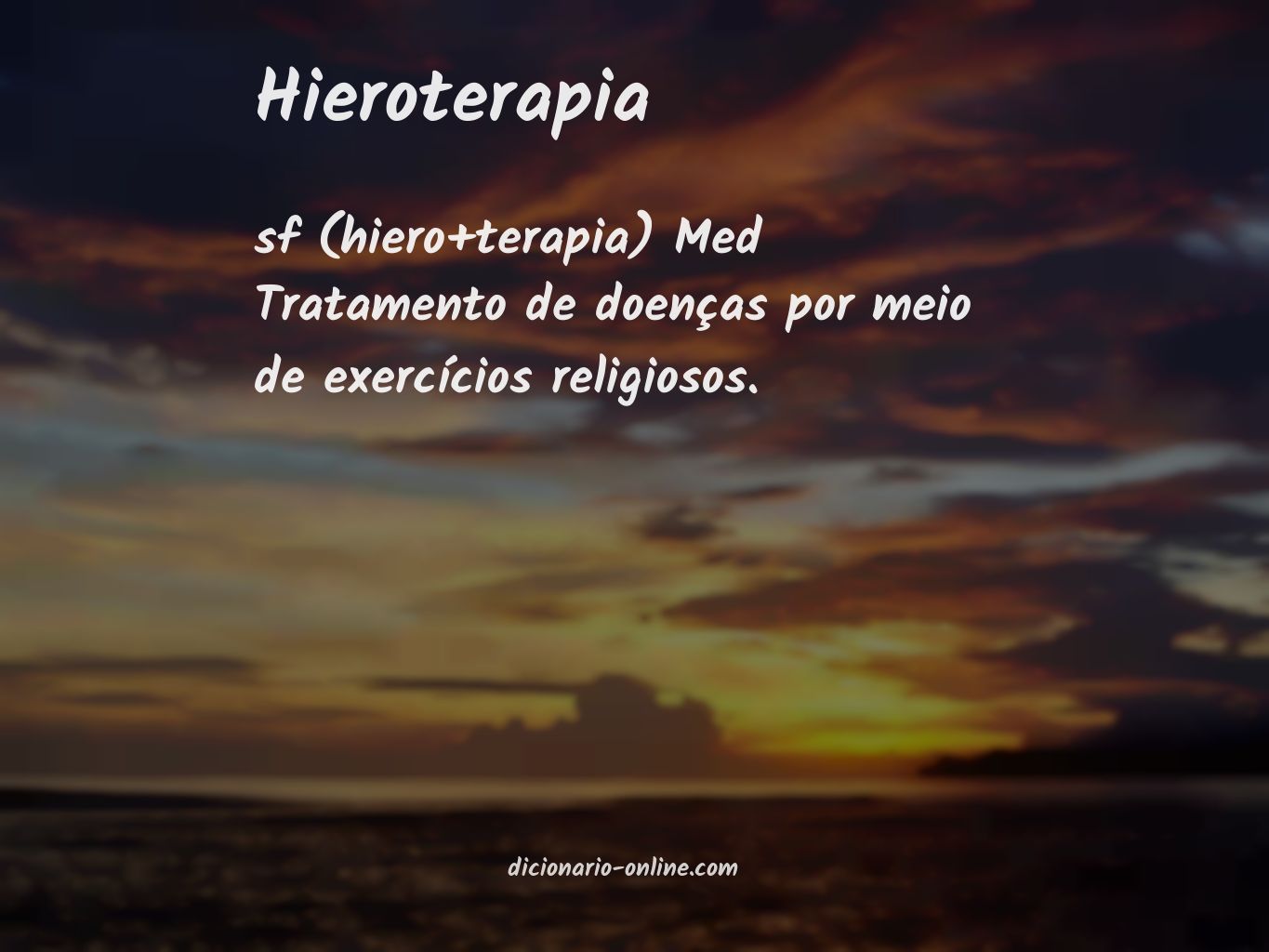 Significado de hieroterapia