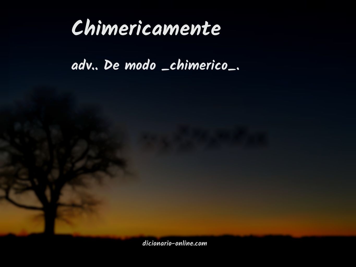 Significado de chimericamente