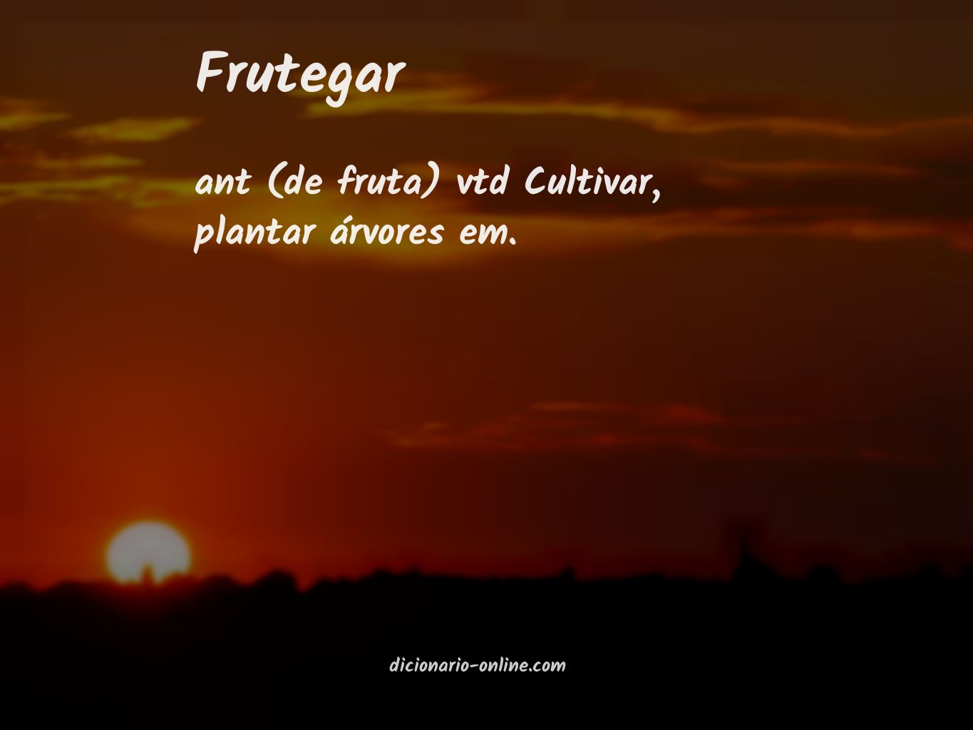 Significado de frutegar