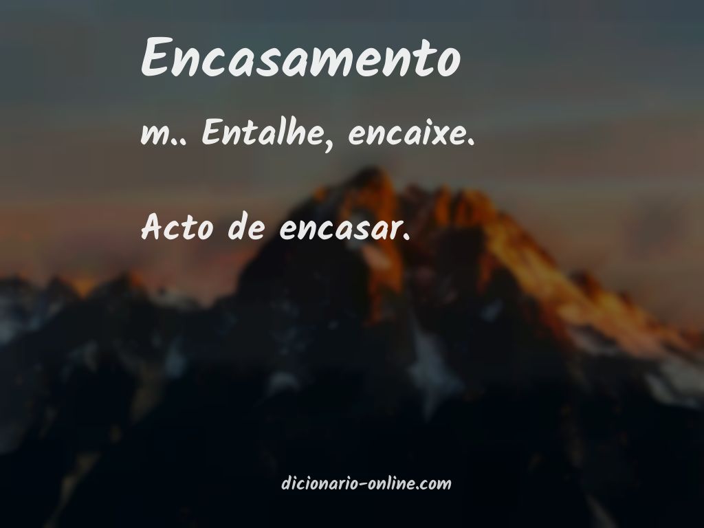 Significado de encasamento