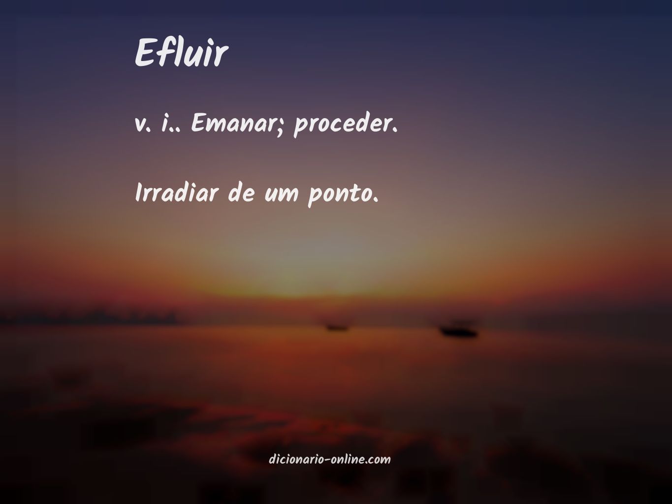 Significado de efluir