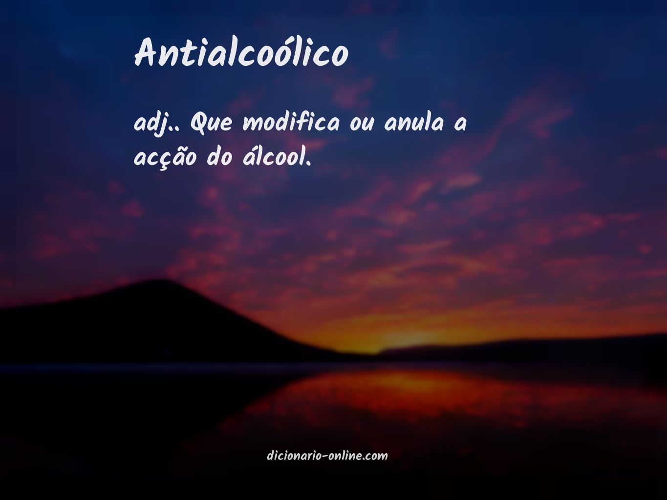 Significado de antialcoólico