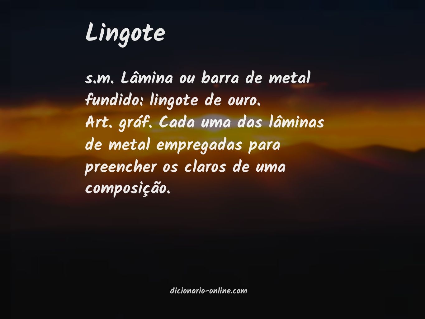 Significado de lingote