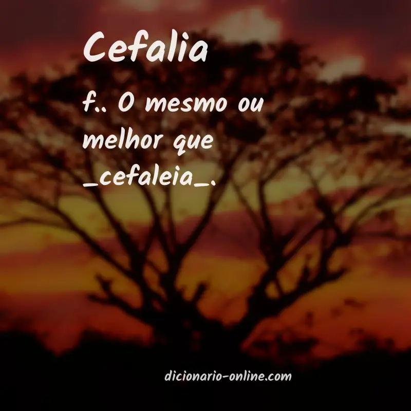 Significado de cefalia