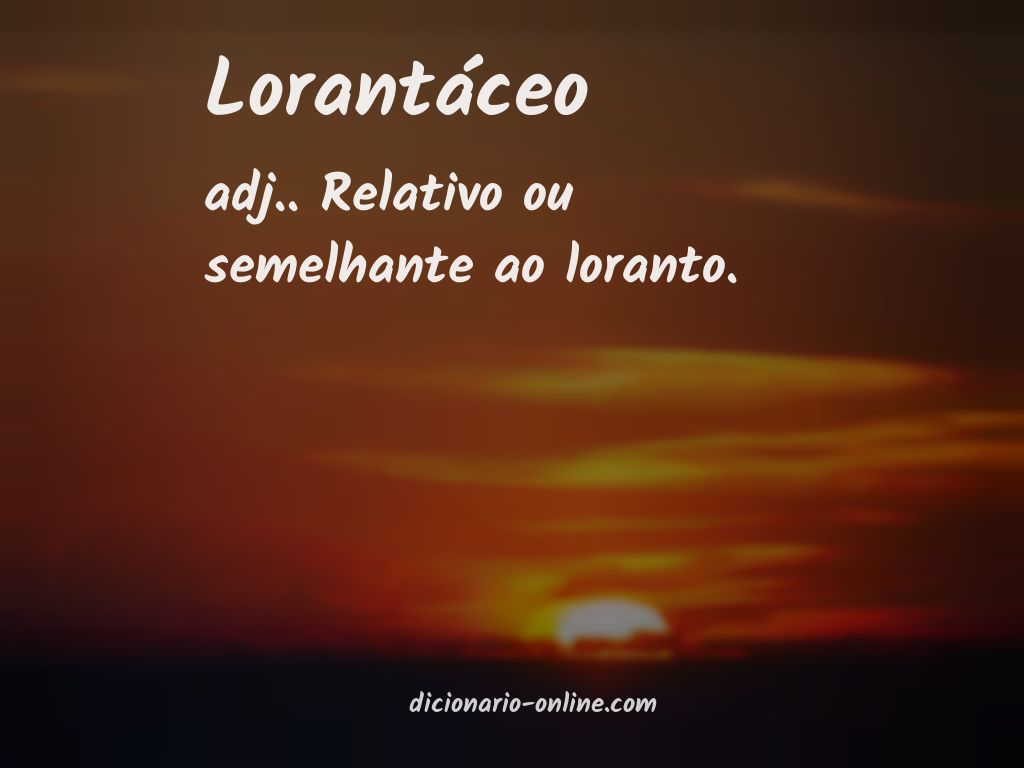 Significado de lorantáceo