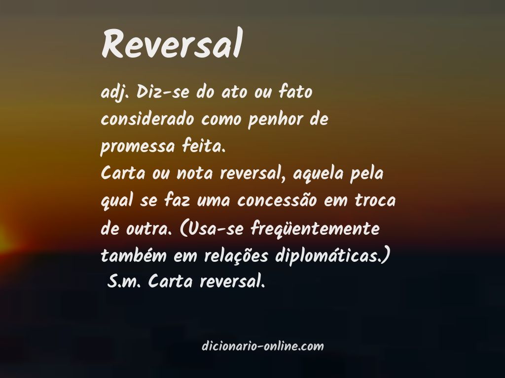 Significado de reversal