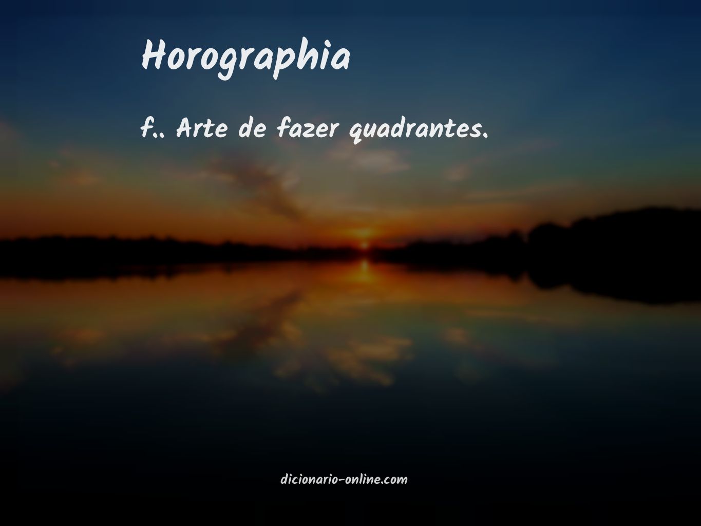 Significado de horographia