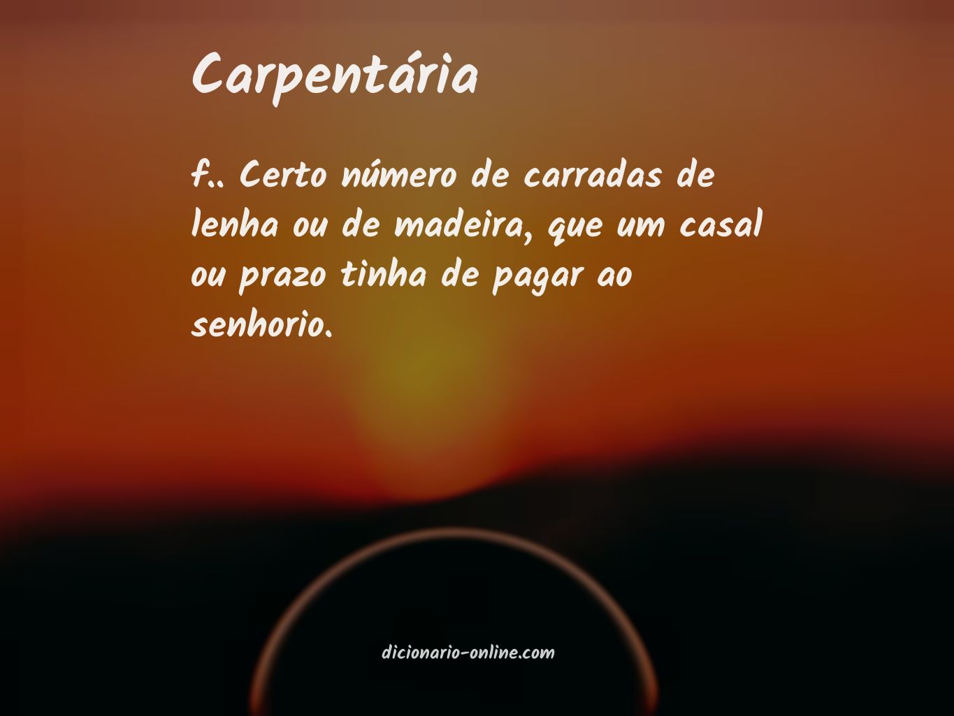 Significado de carpentária