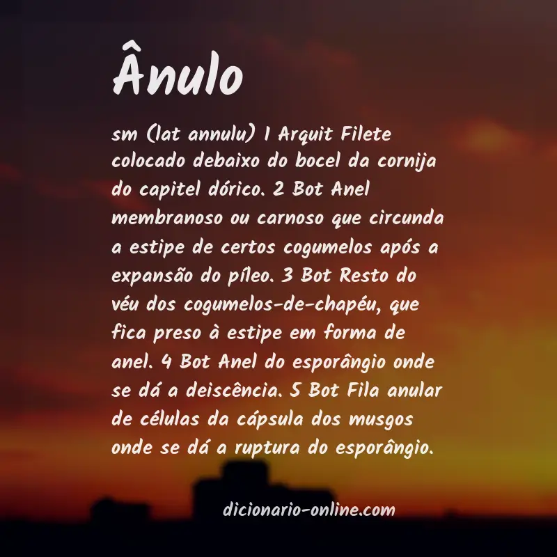 Significado de ânulo