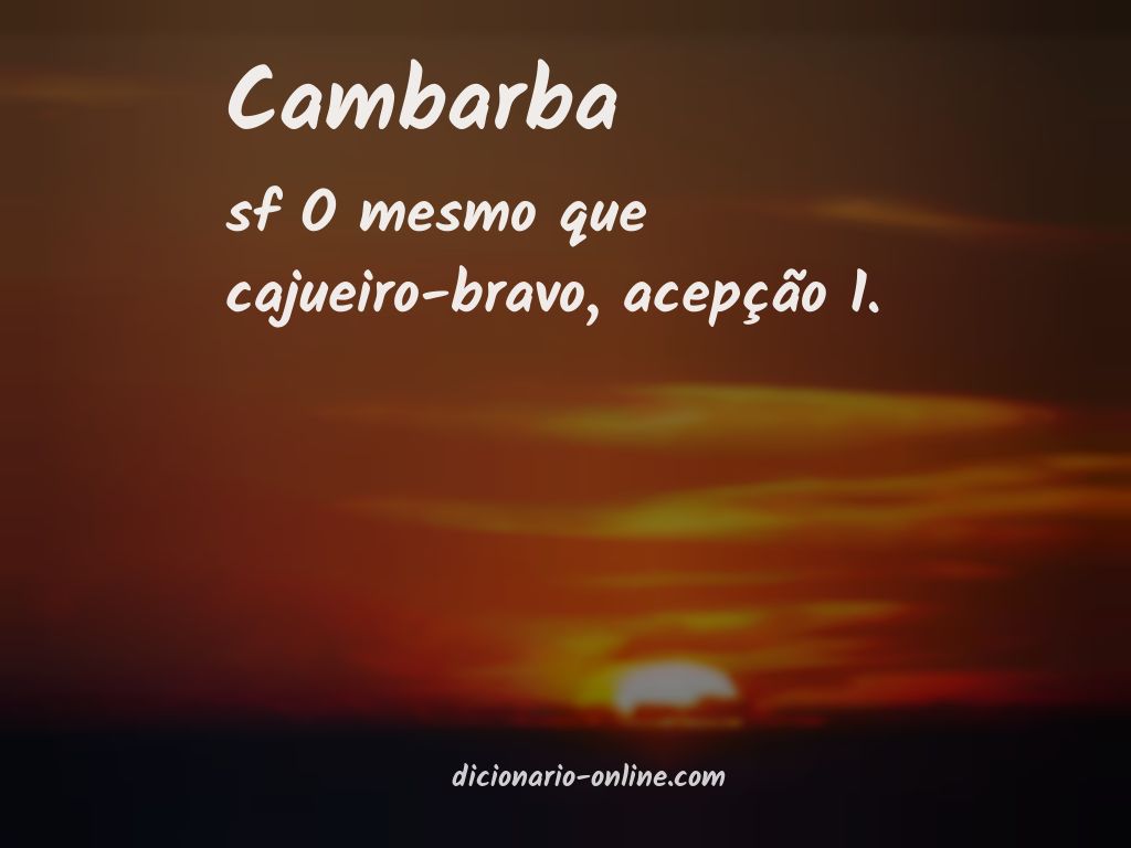 Significado de cambarba