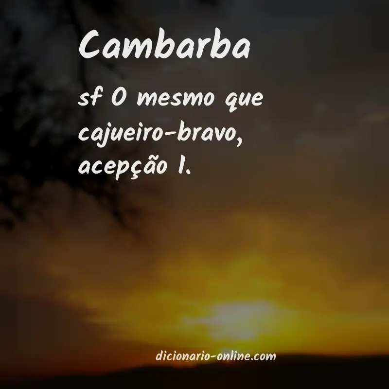 Significado de cambarba