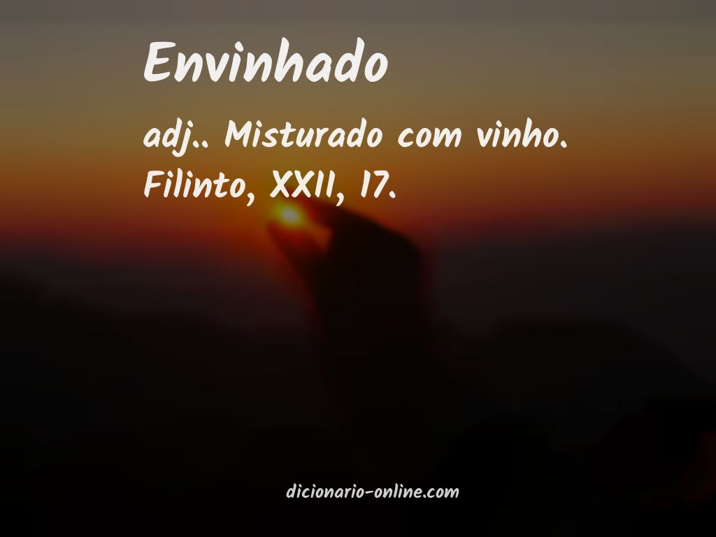 Significado de envinhado