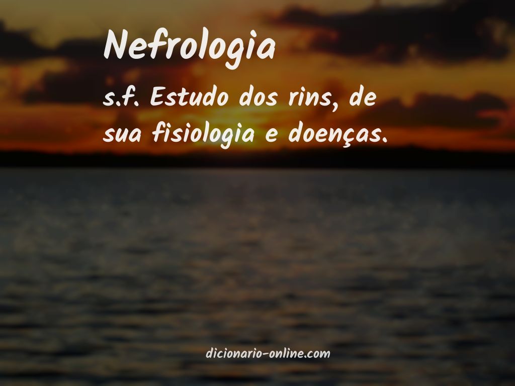 Significado de nefrologia