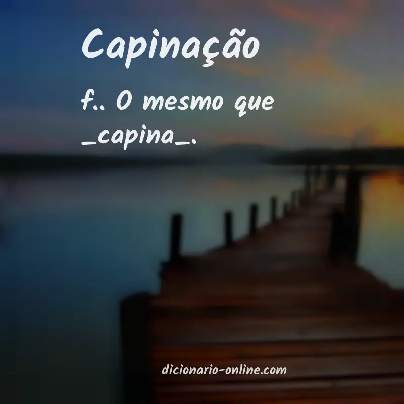 Significado de capinação