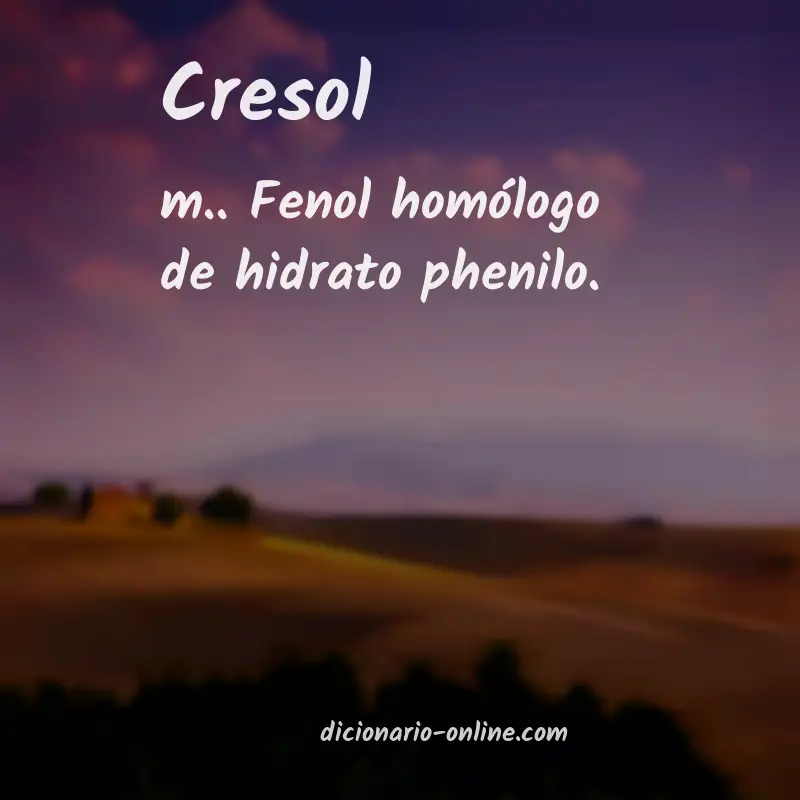 Significado de cresol
