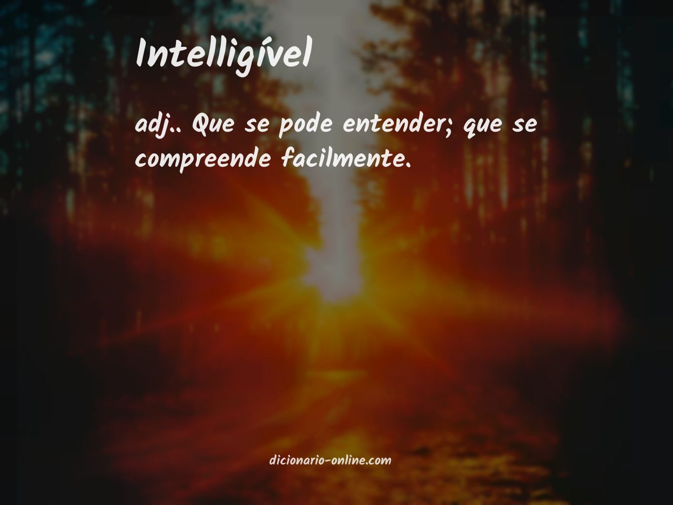 Significado de intelligível