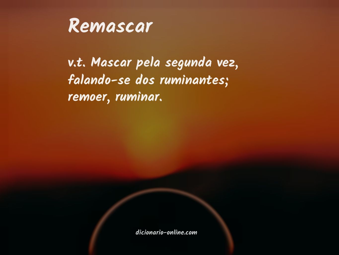 Significado de remascar