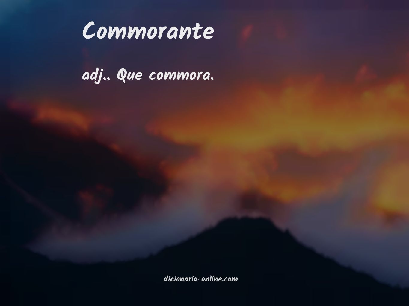 Significado de commorante