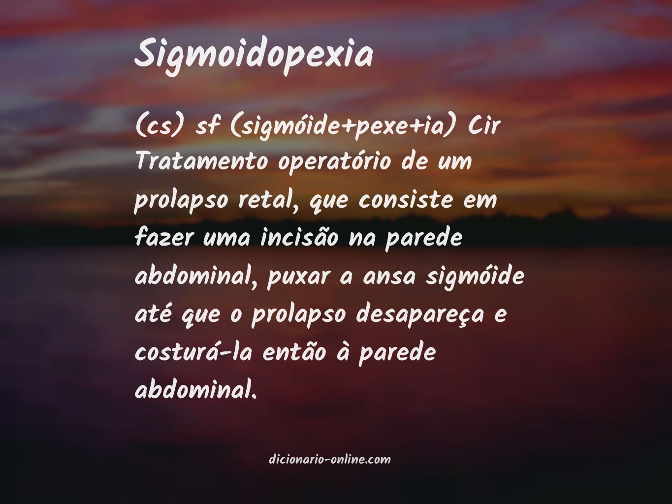 Significado de sigmoidopexia