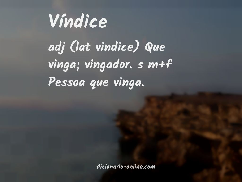 Significado de víndice