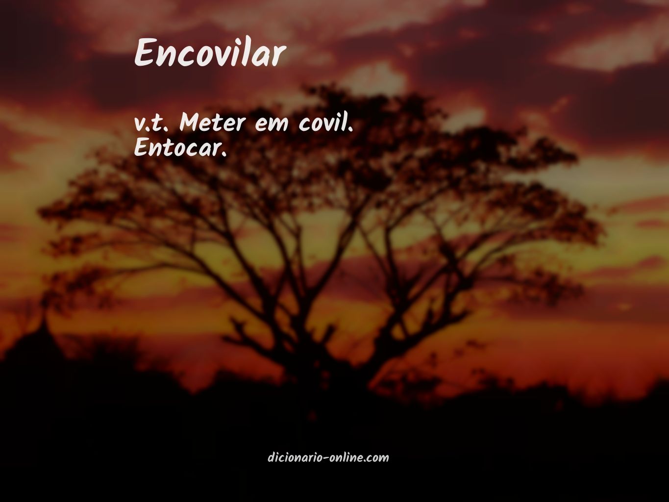 Significado de encovilar