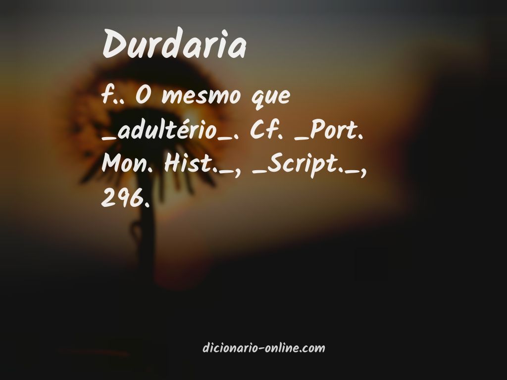 Significado de durdaria