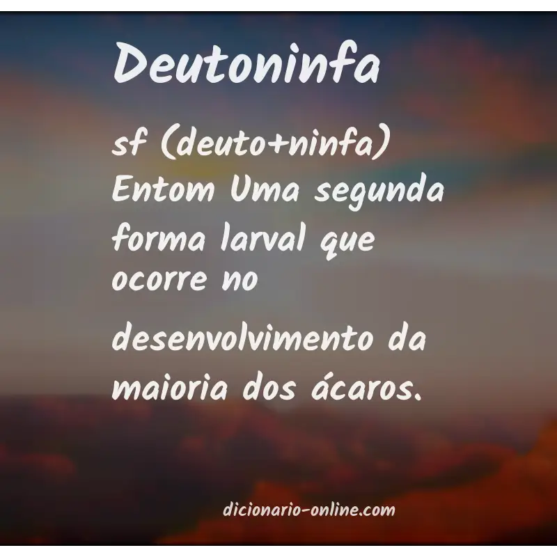 Significado de deutoninfa