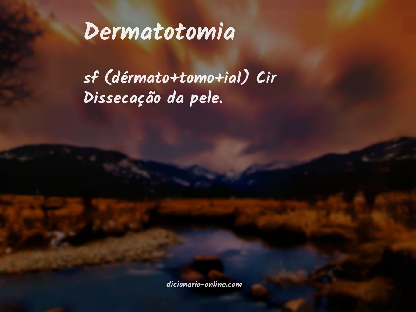 Significado de dermatotomia
