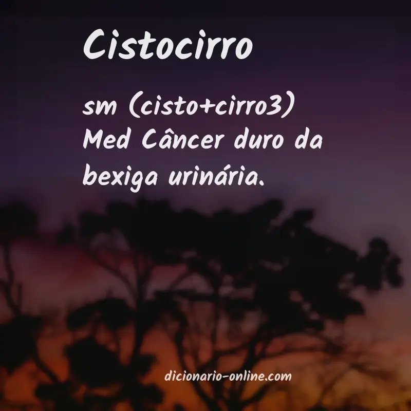 Significado de cistocirro