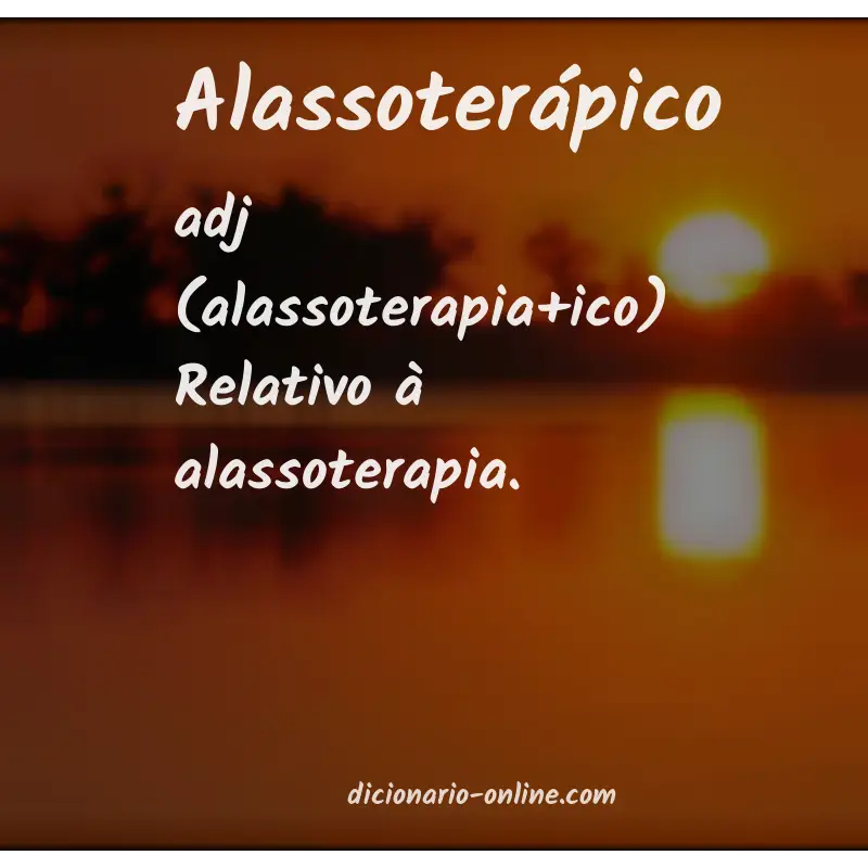 Significado de alassoterápico
