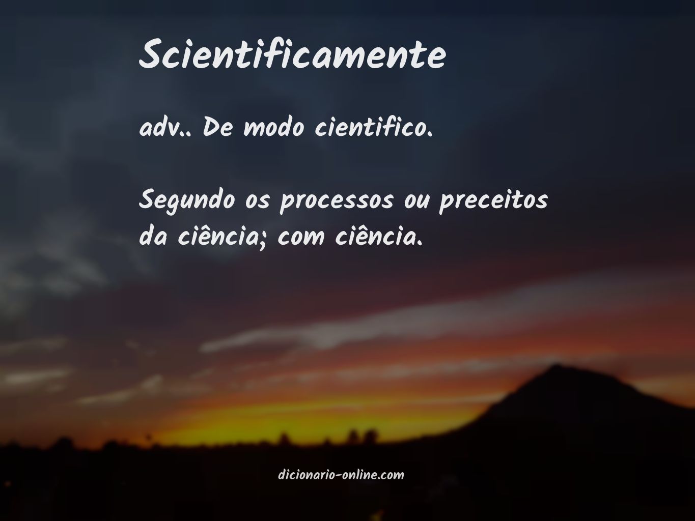 Significado de scientificamente