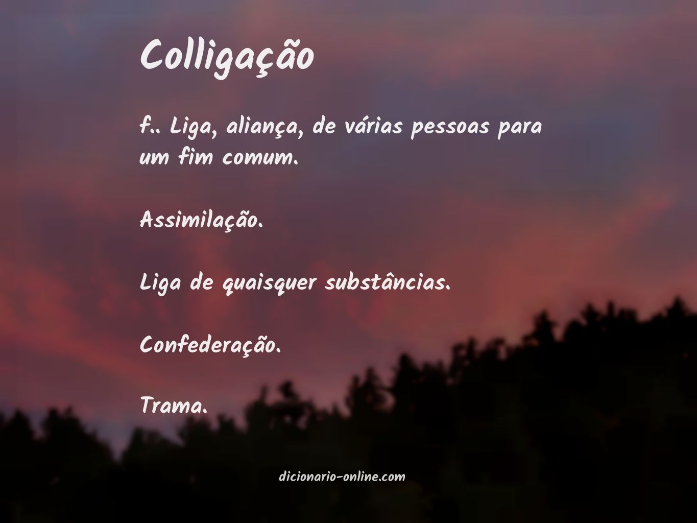 Significado de colligação