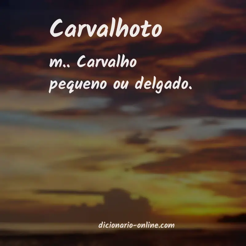 Significado de carvalhoto
