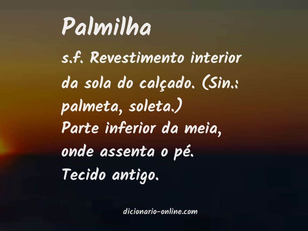 Significado de palmilha