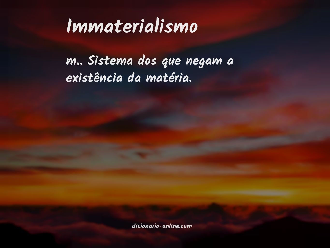 Significado de immaterialismo