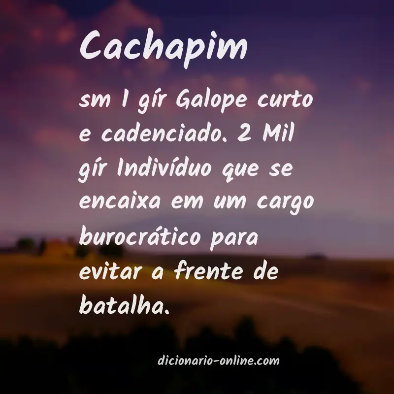 Significado de cachapim