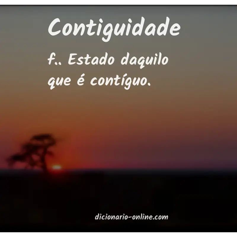 Significado de contiguidade