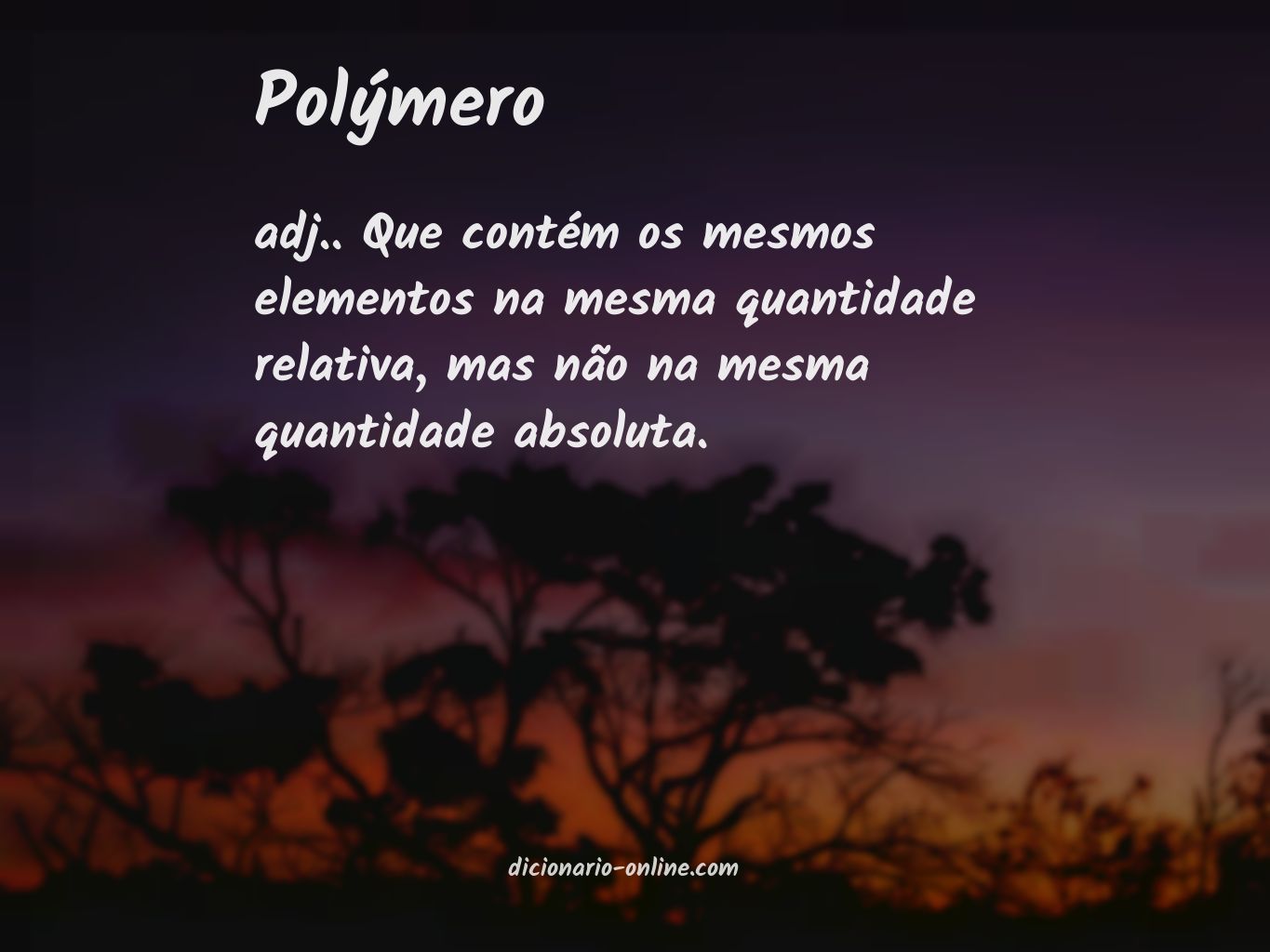 Significado de polýmero