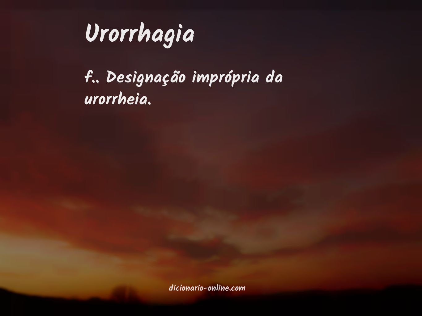 Significado de urorrhagia