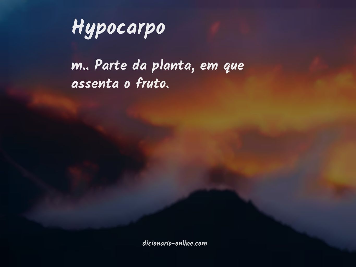 Significado de hypocarpo