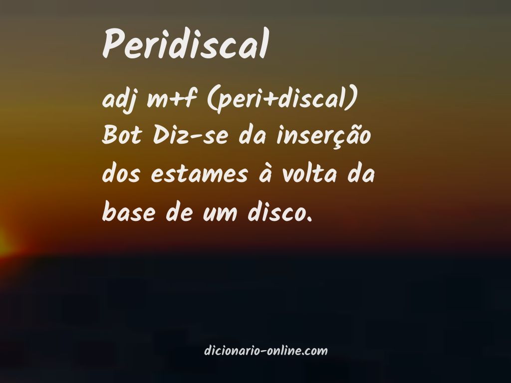 Significado de peridiscal