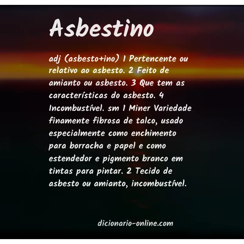 Significado de asbestino